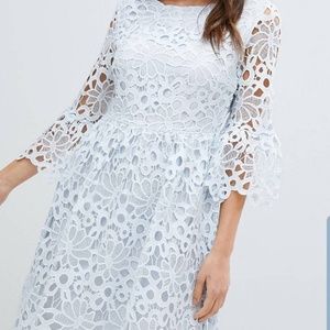 ASOS Light blue lace midi dress
